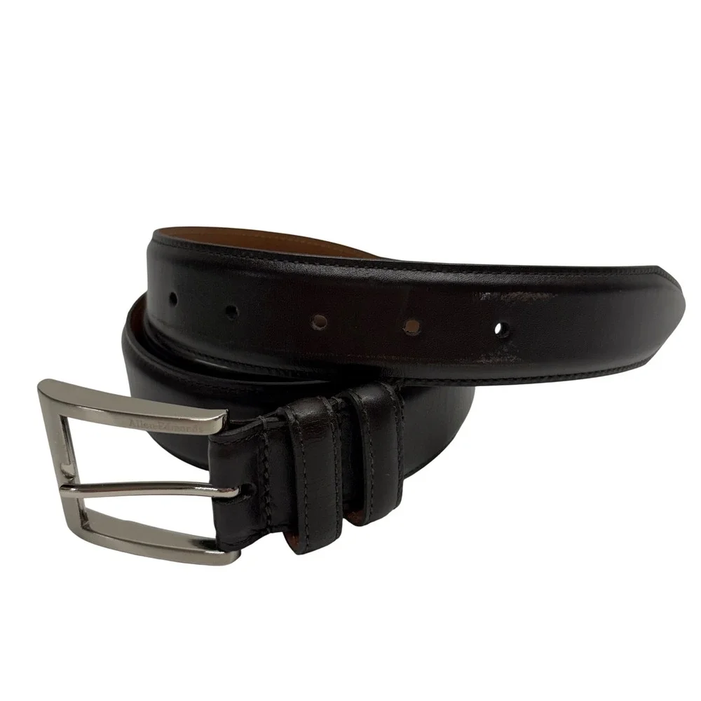 Allen Edmonds Belt Mens 44 Brown Leather Calfskin Dress 39507 USA Made